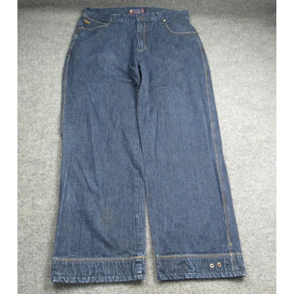 Vintage Dtek Jeans ‎ Mens 40x32 Y2K Straight Leg Baggy Relaxed Grunge Grommets